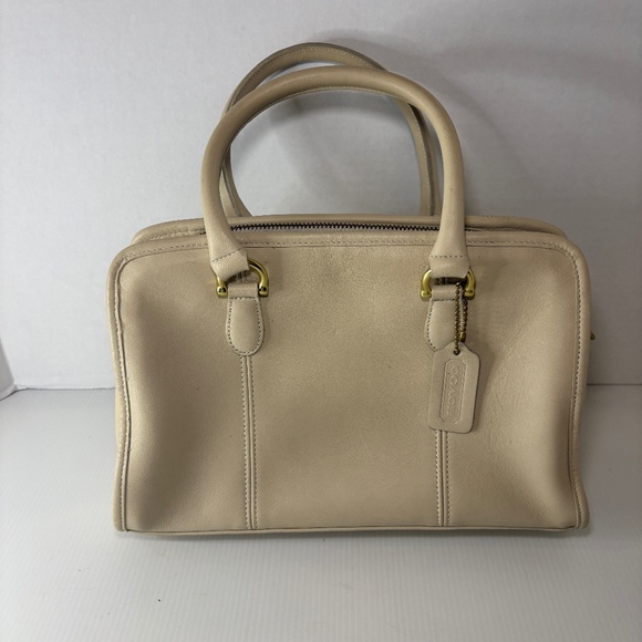 Vintage Coach 9871 Beaumont Satchel Doctor's Bag Ivory Leather - Picture 1 of 12